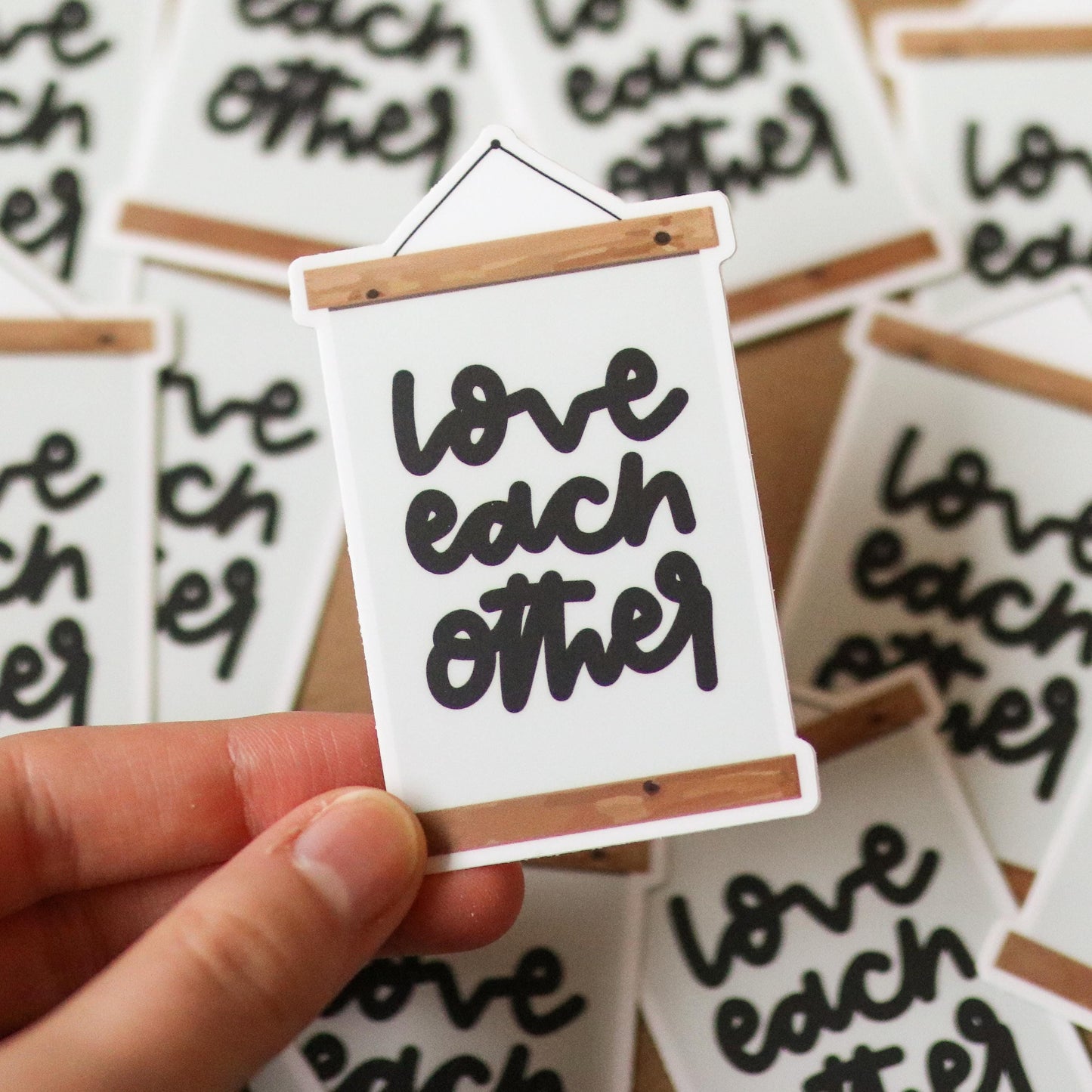 Love Each Other Sticker | gift idea, laptop decal planner, Waterproof Hydro flask, Christian, Bible, Bible verse