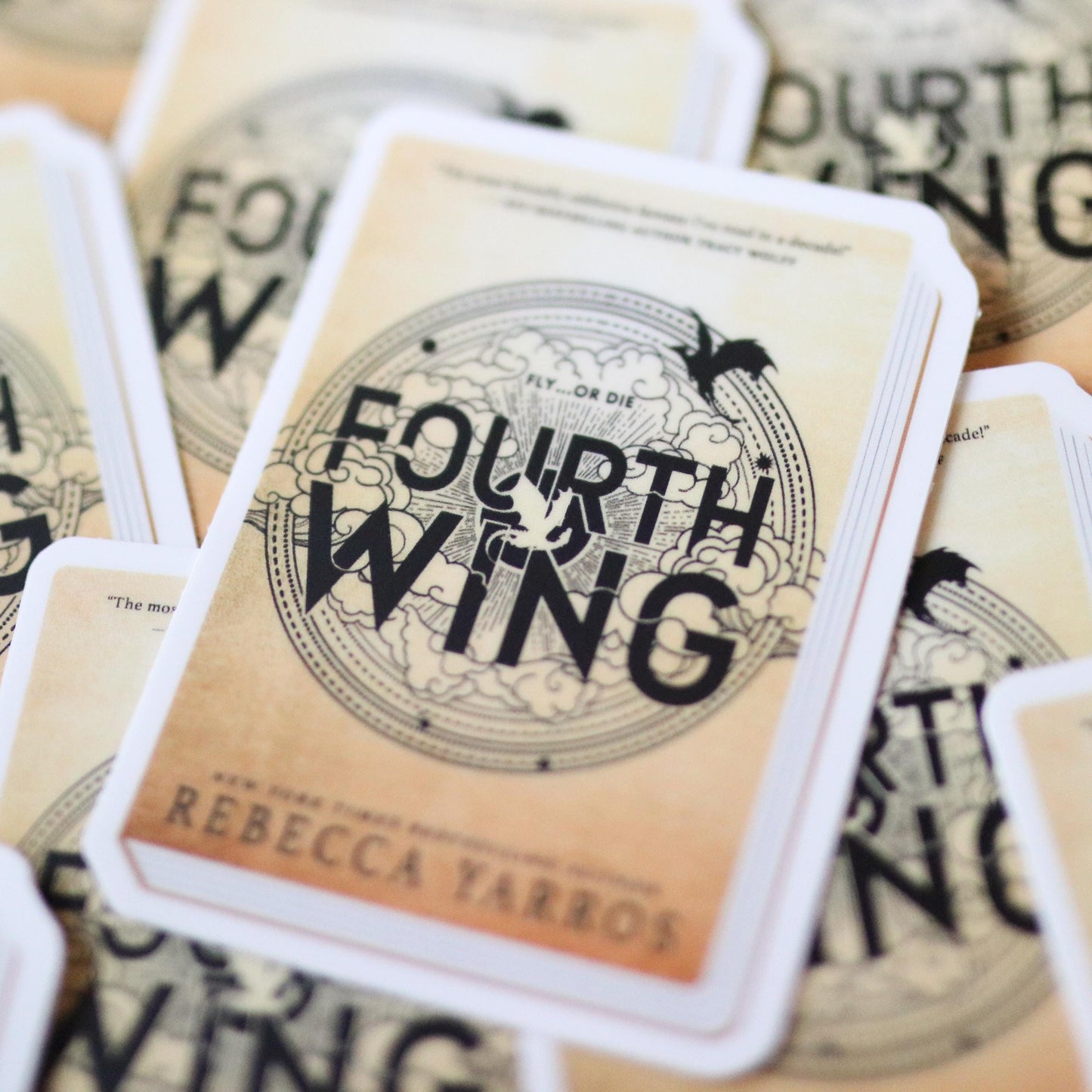 Fourth Wing Book Sticker | gift idea, laptop decal planner, waterproof, booktok, book lover, reader, mini book, bookworm, aesthetic, fantasy