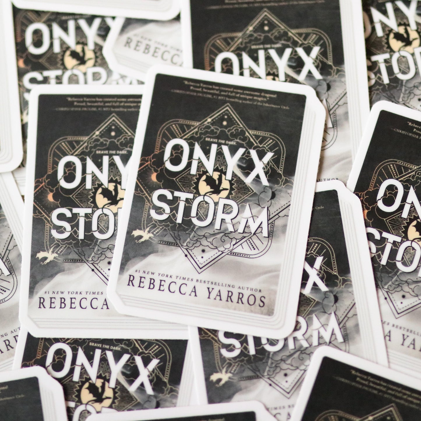 Onyx Storm Book Sticker | gift idea, laptop decal, waterproof, booktok, reader, rebecca yarros, aesthetic, fantasy, fourth wing, iron flame