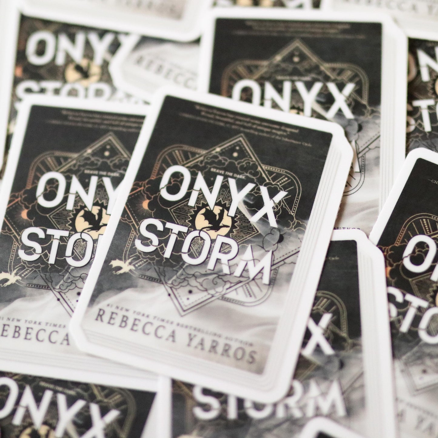 Onyx Storm Book Sticker | gift idea, laptop decal, waterproof, booktok, reader, rebecca yarros, aesthetic, fantasy, fourth wing, iron flame