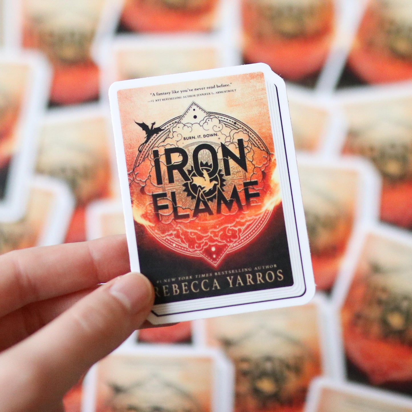 Fourth Wing Series Book Stickers (set of 3 stickers) | gift laptop waterproof booktok book lover reader iron flame fantasy onyx storm