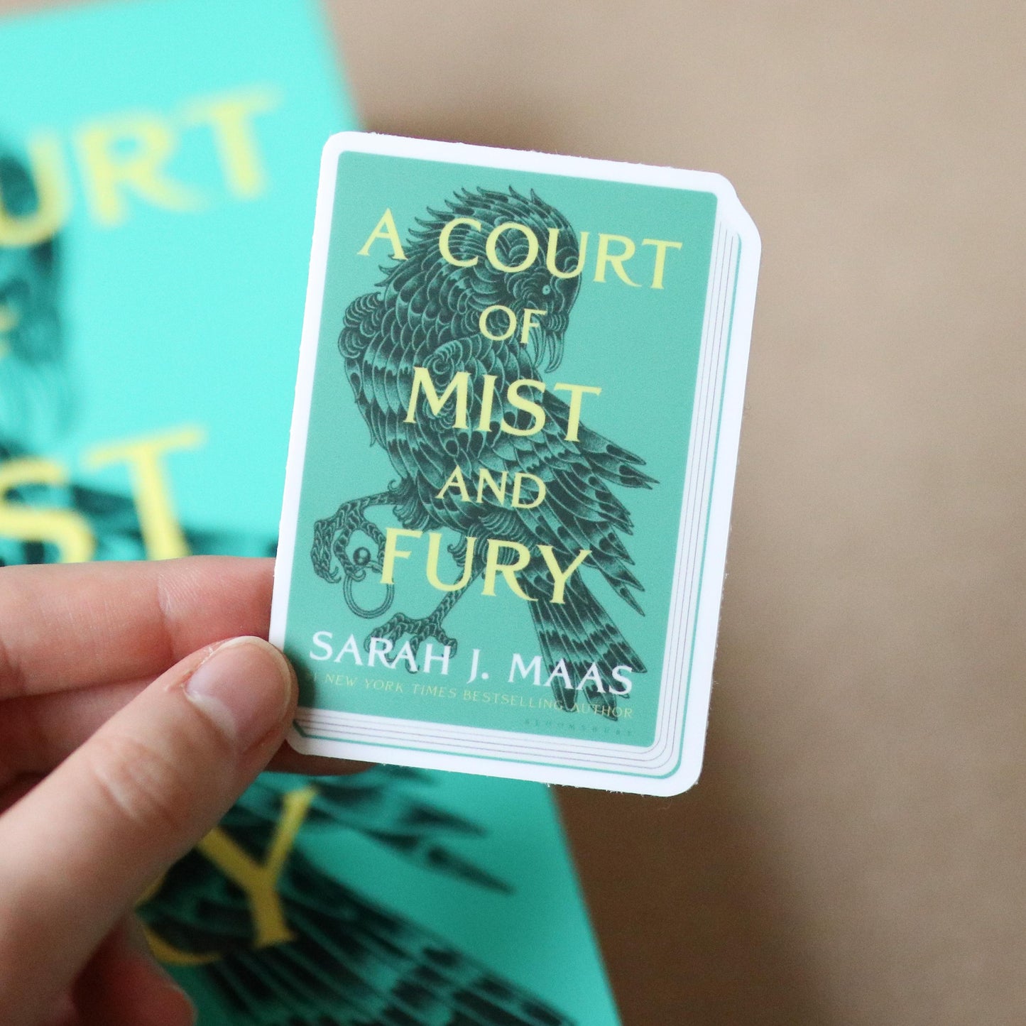 ACOMAF Book Sticker | a court of mist and fury gift laptop decal waterproof book lover, reader bookworm aesthetic fantasy sara j maas