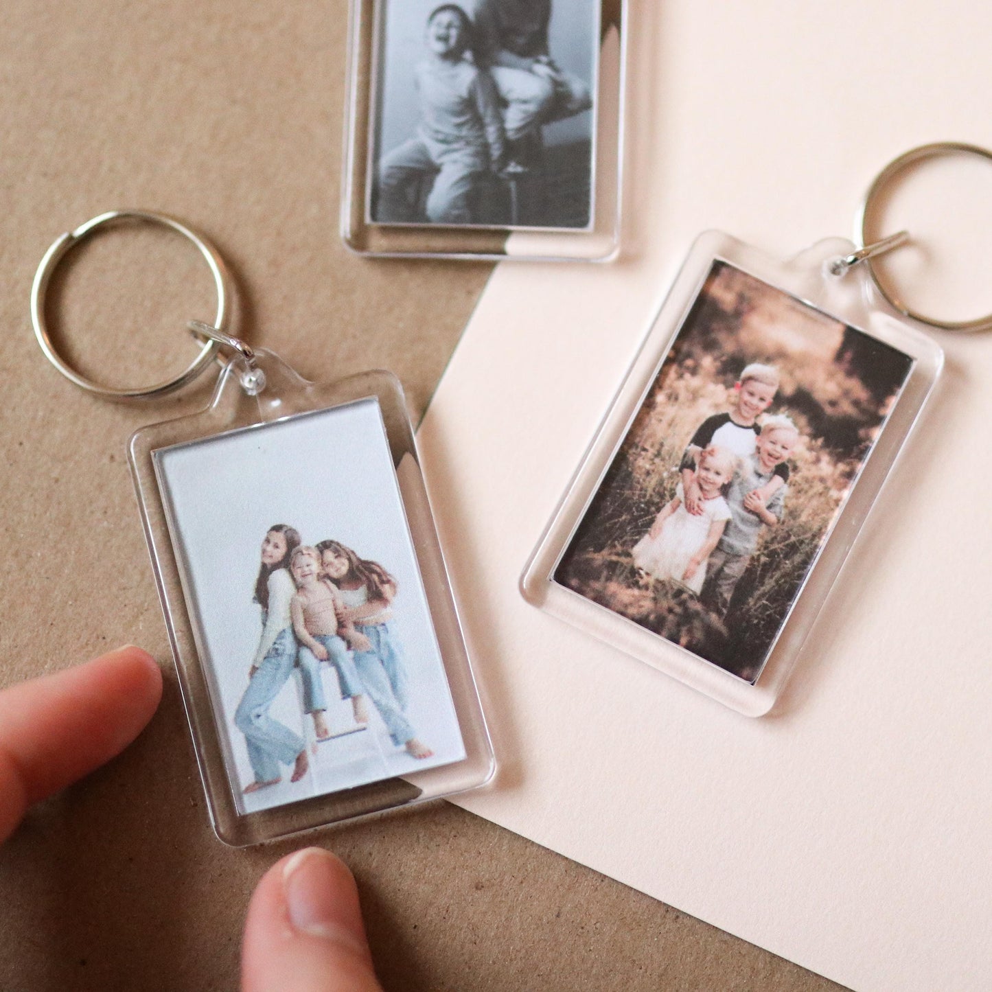 CUSTOM Kids' Photo Keychains | sentimental, nostalgic, keepsake cute, custom gift idea, choose your own, photo gift, mom, mothers day, dad