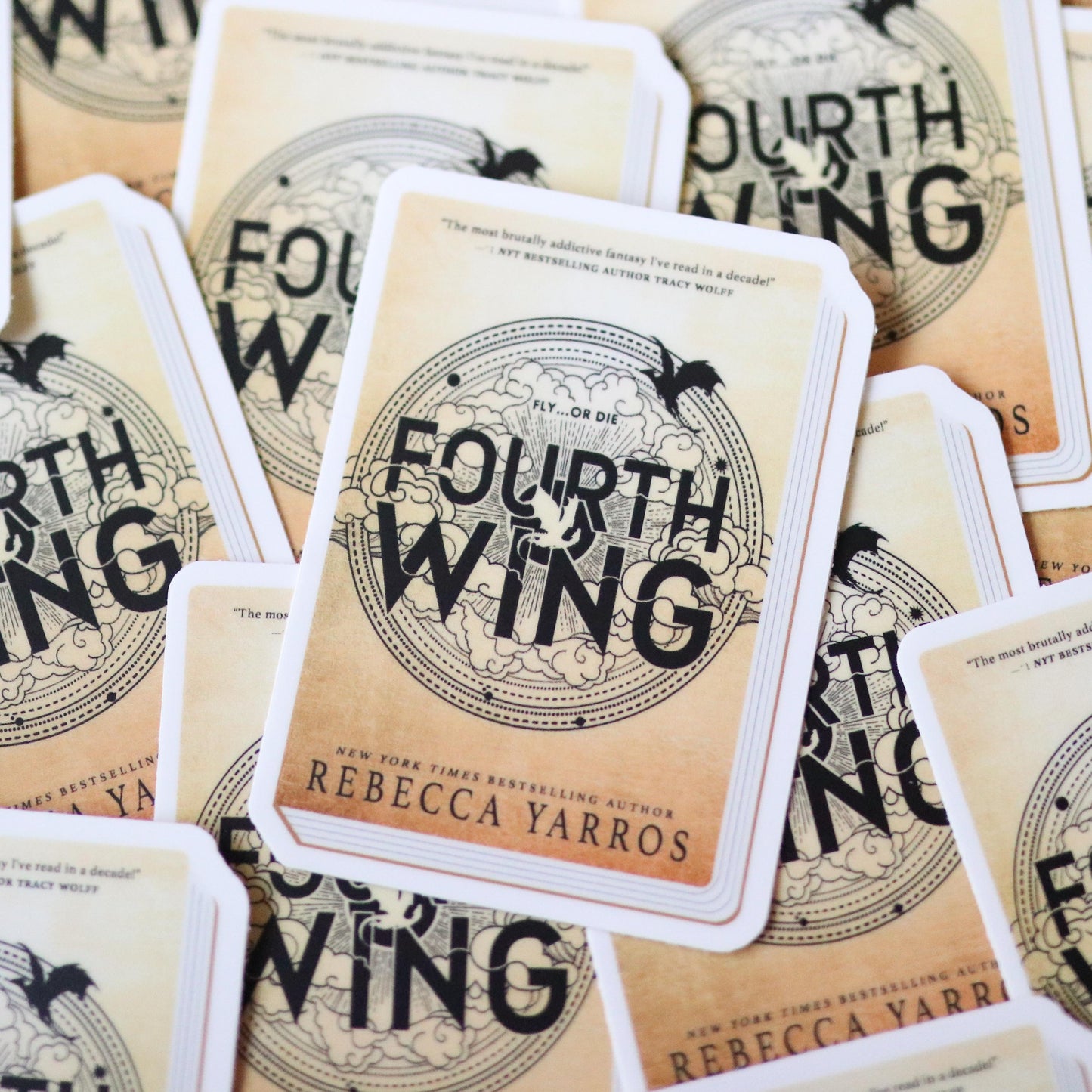 Fourth Wing Book Sticker | gift idea, laptop decal planner, waterproof, booktok, book lover, reader, mini book, bookworm, aesthetic, fantasy