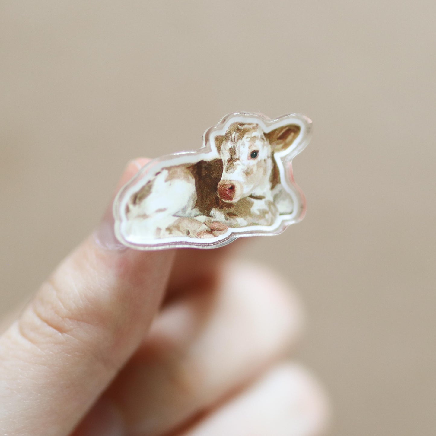 Baby Cow Acrylic Pin