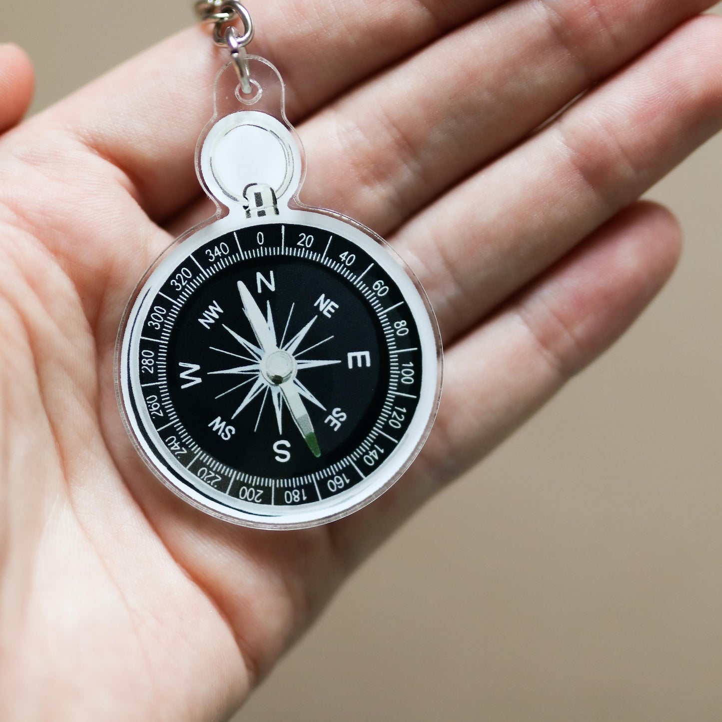 Compass Acrylic Keychain