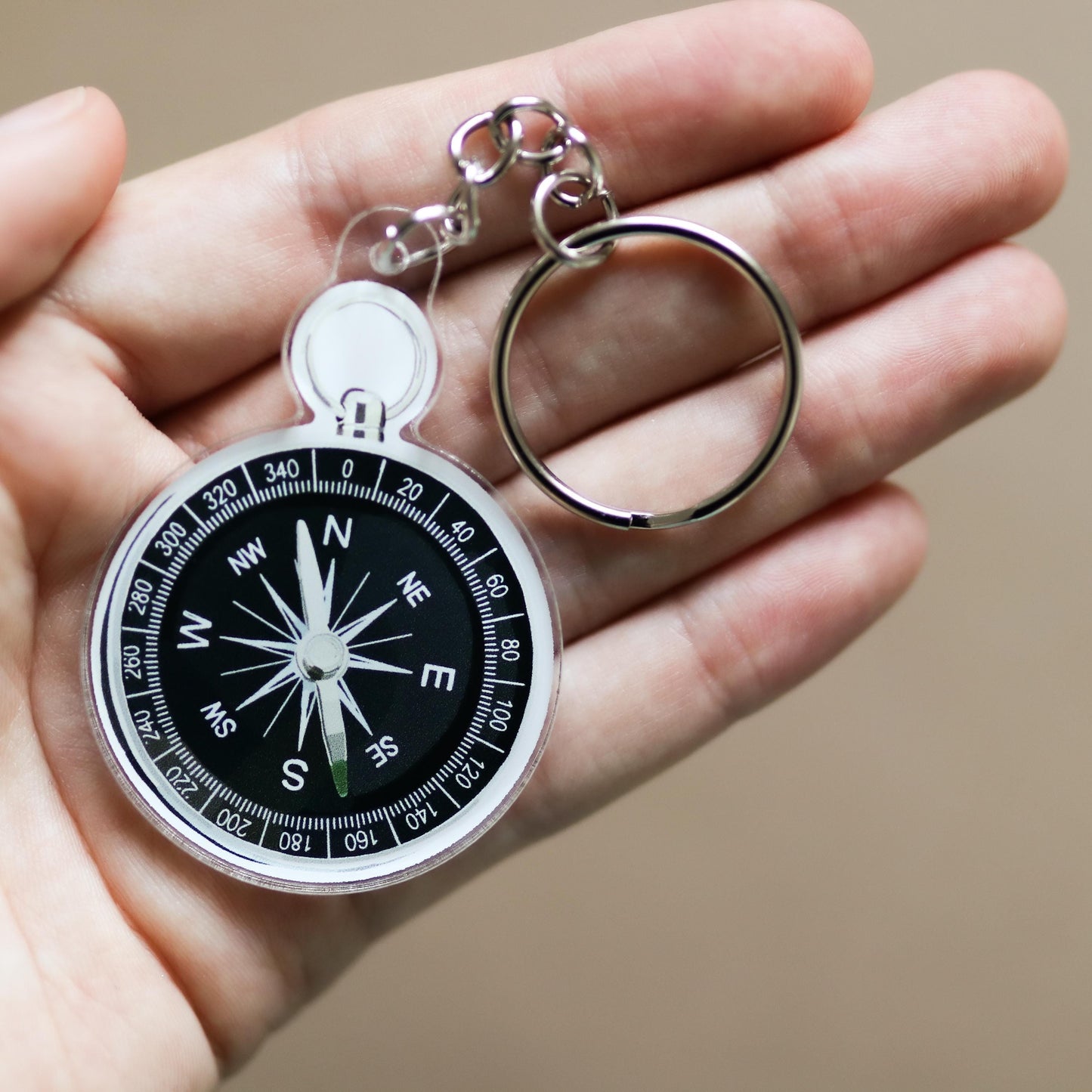 Compass Acrylic Keychain