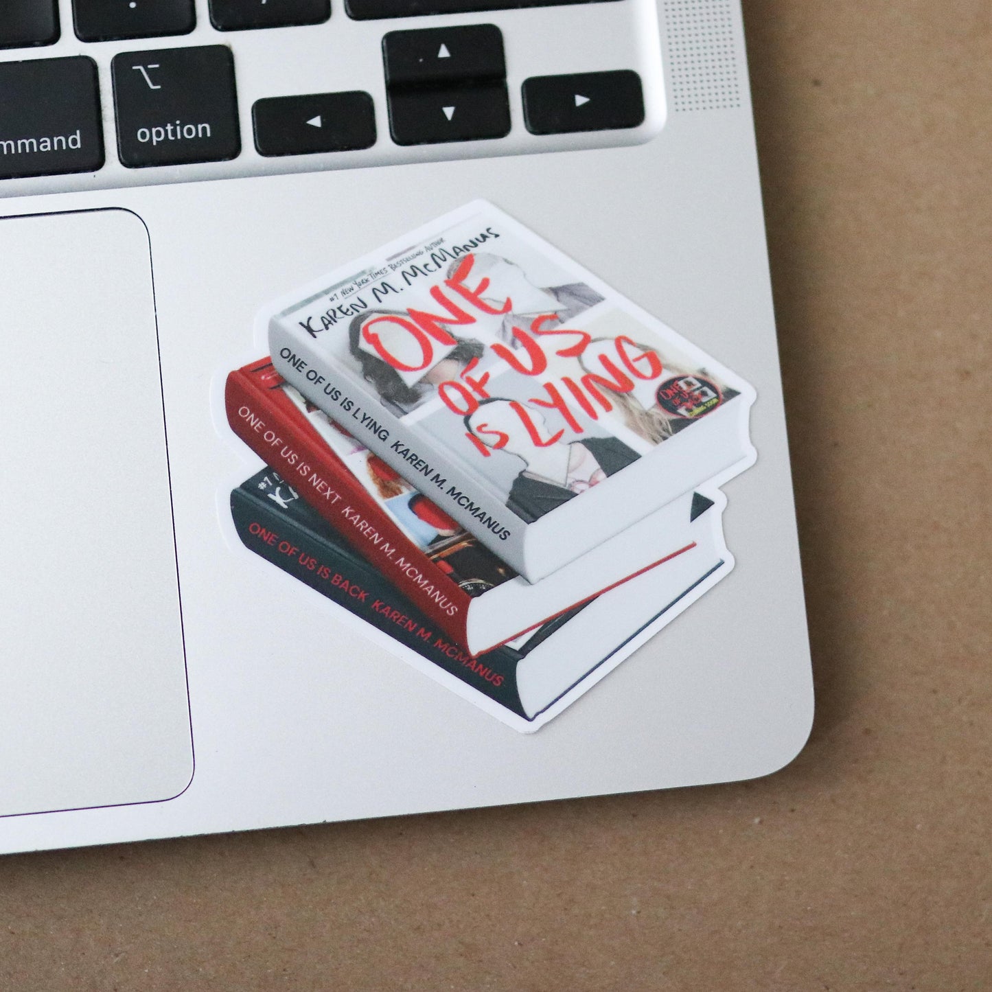 One of Us Is Lying Book Stack Sticker