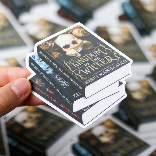 Kingdom of the Wicked Series Book Stack Sticker