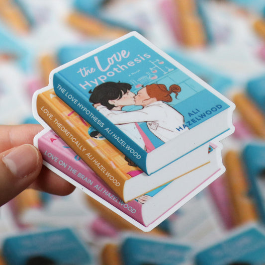Ali Hazelwood Book Stack Sticker