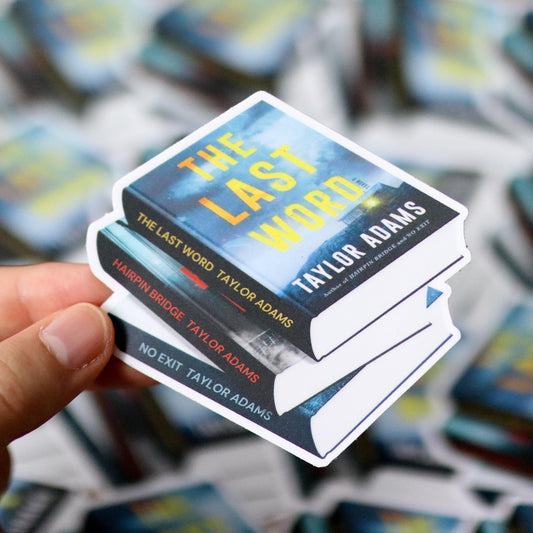 Taylor Adams Book Stack Sticker