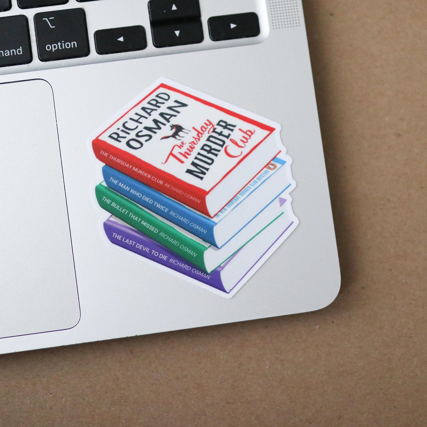 The Thursday Murder Club Book Stack Sticker