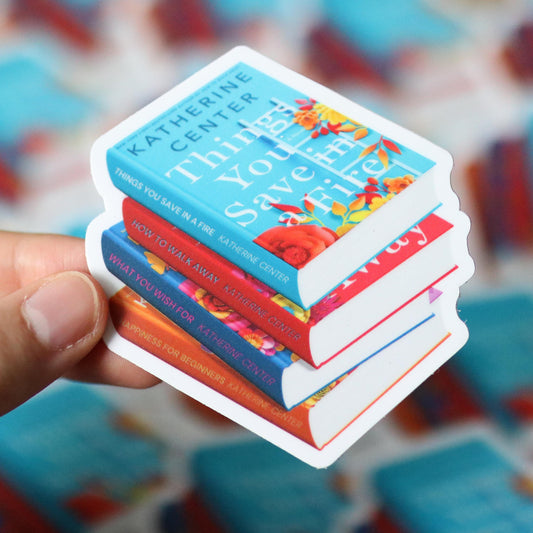 Katherine Center Book Stack Sticker