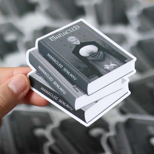 Manacled Book Stack Sticker
