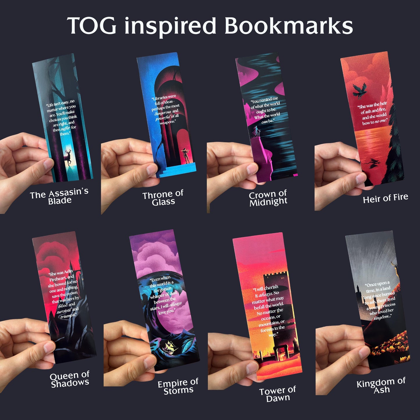 Throne of Glass inspired Bookmarks