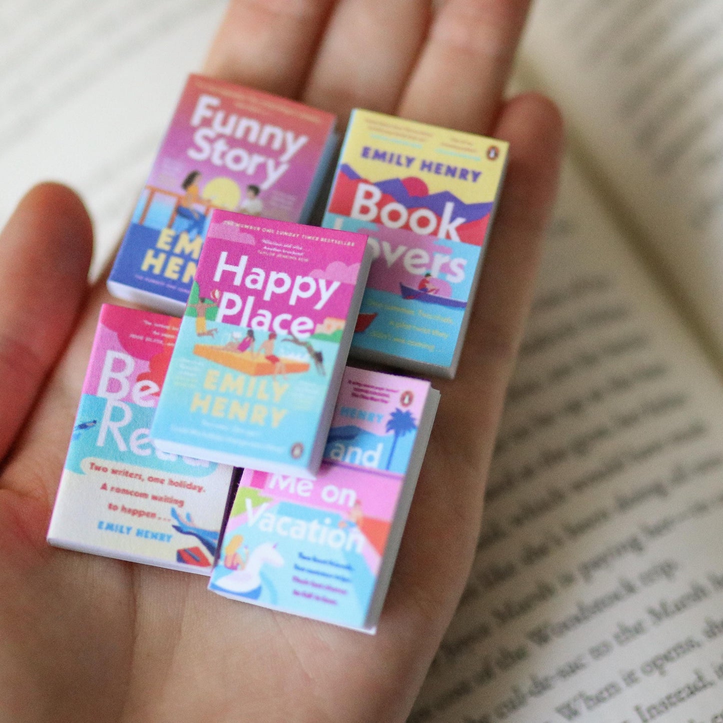 Handmade MINI Special Edition Emily Henry Books (set of 5 mini books)