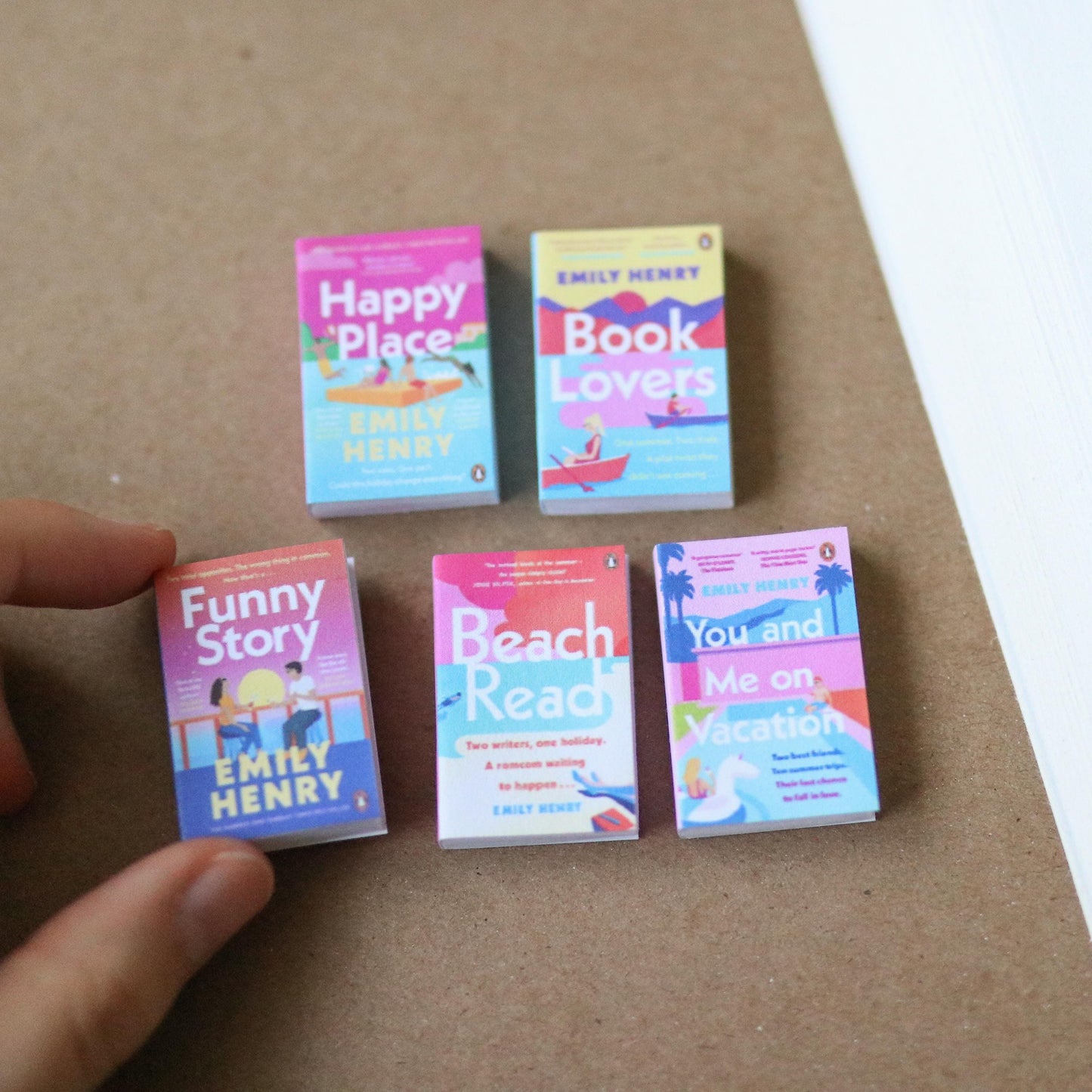Handmade MINI Special Edition Emily Henry Books (set of 5 mini books)