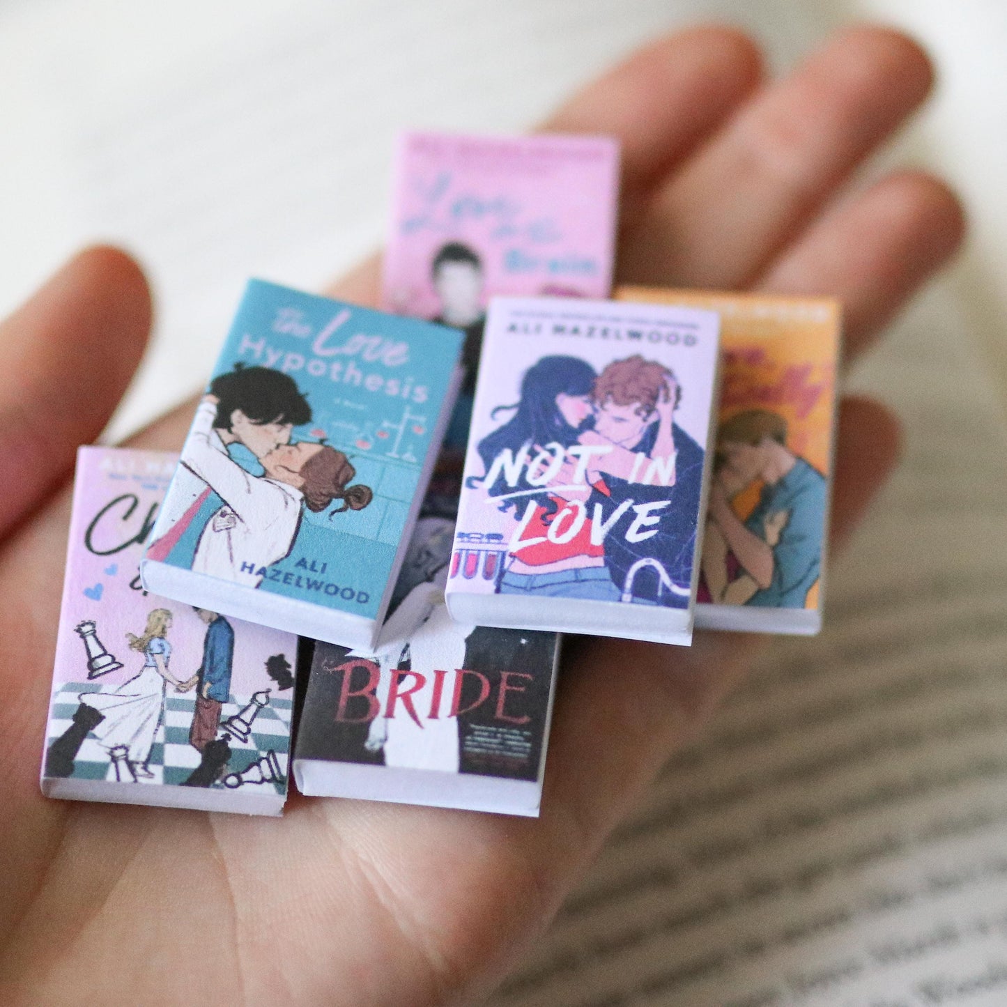 Handmade MINI Ali Hazelwood Books (set of 6 mini books)
