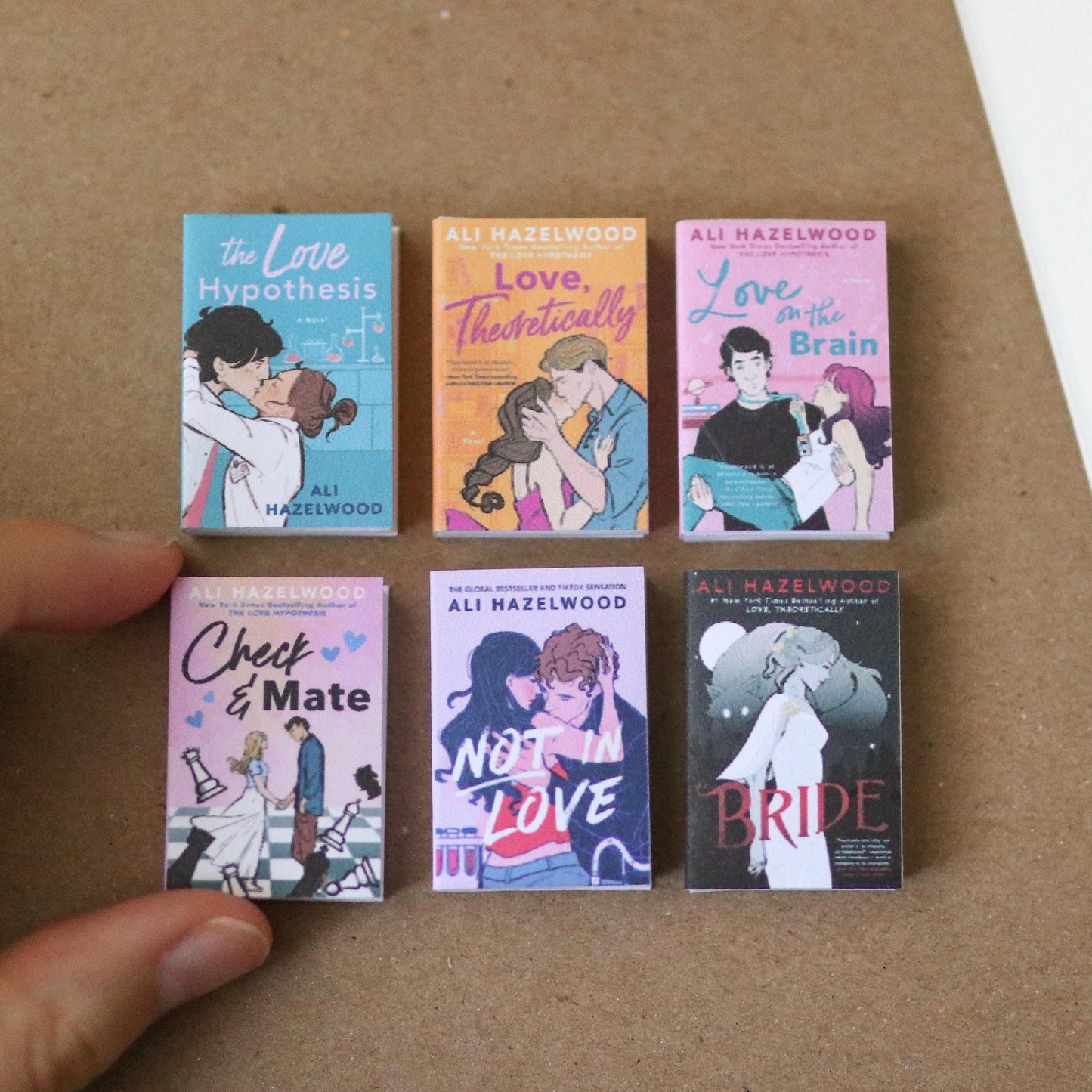 Handmade MINI Ali Hazelwood Books (set of 6 mini books)