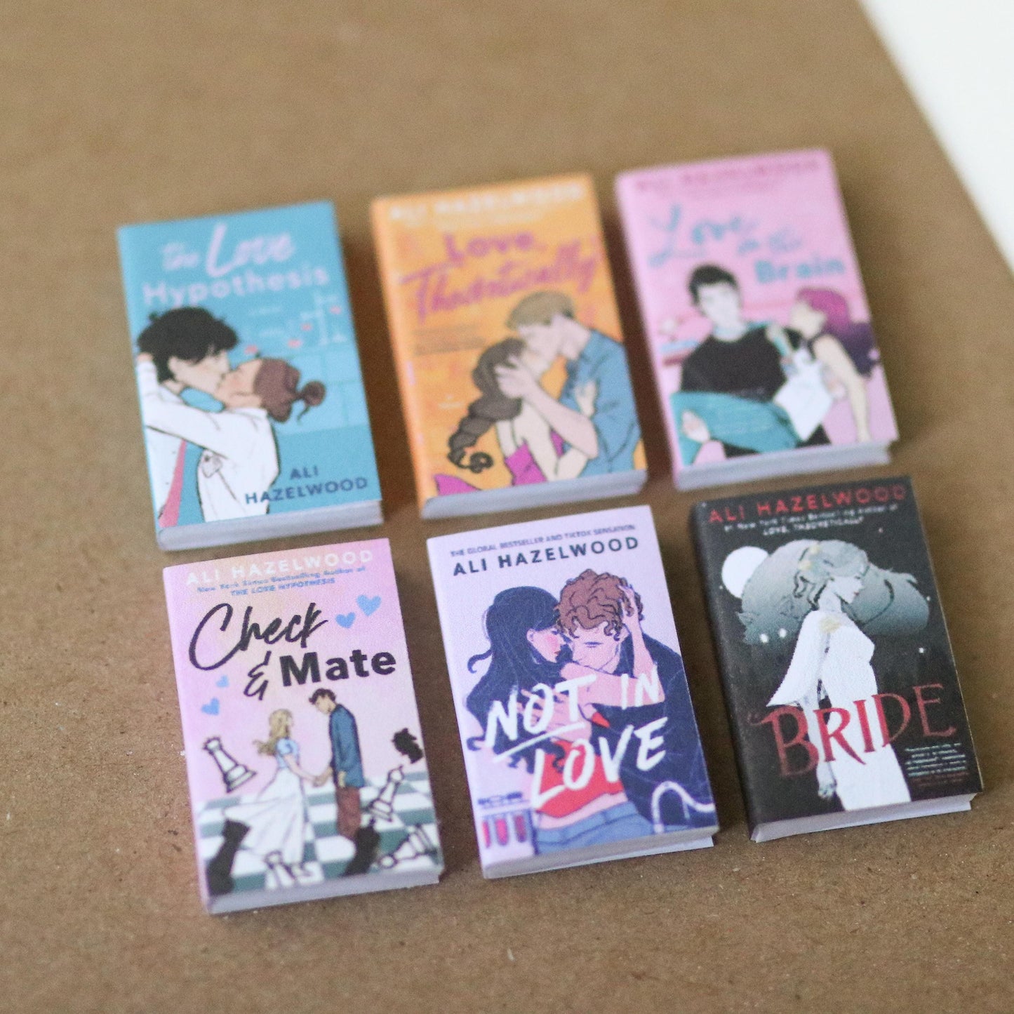 Handmade MINI Ali Hazelwood Books (set of 6 mini books)