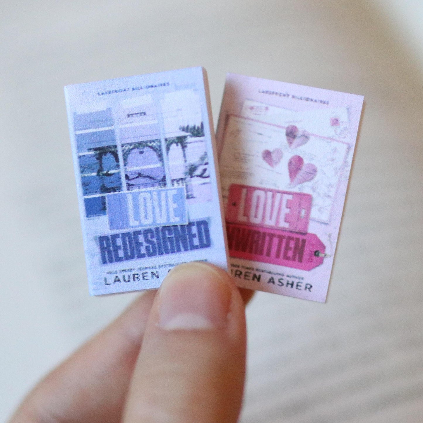 Handmade MINI Lakefront Billionaires Series Books (set of 2 mini books)