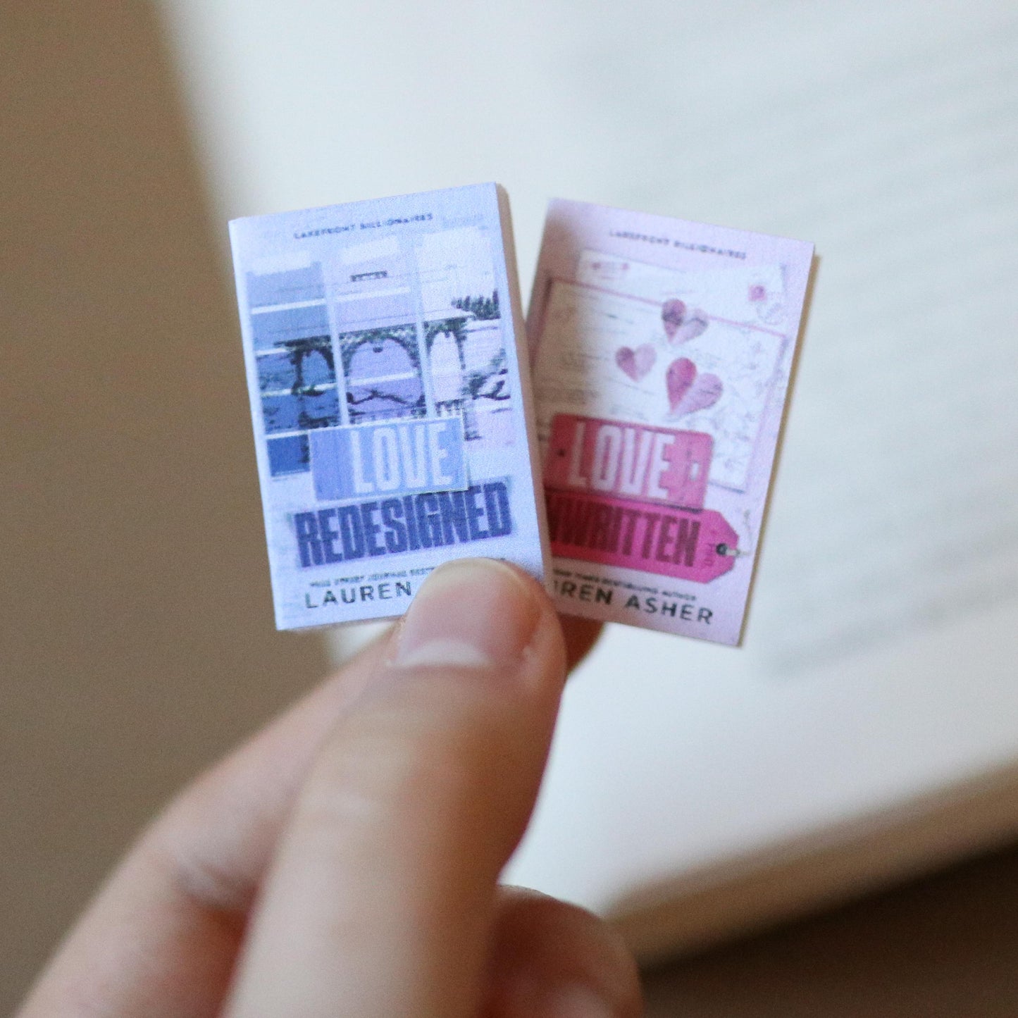 Handmade MINI Lakefront Billionaires Series Books (set of 2 mini books)
