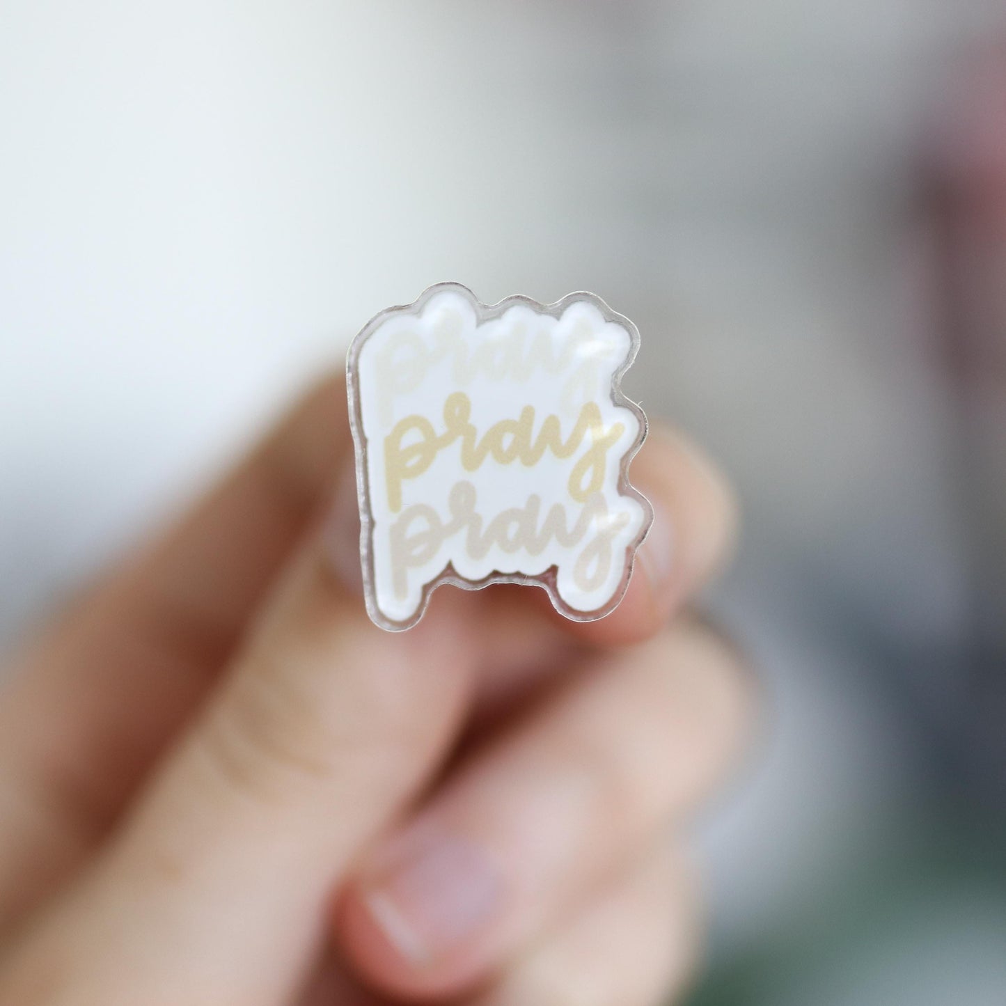 Pray Acrylic Pin