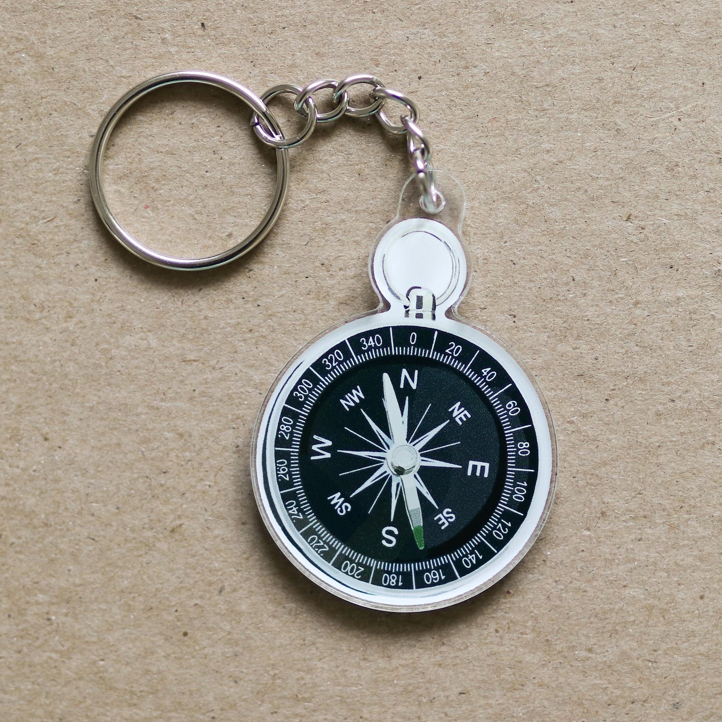 Compass Acrylic Keychain