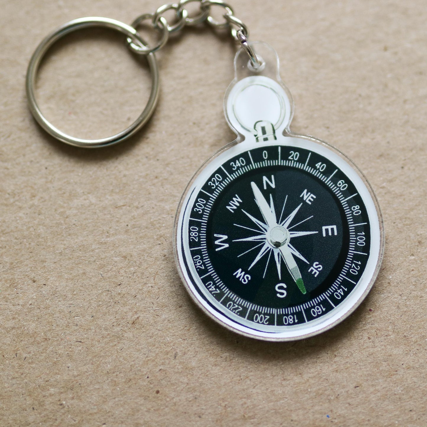 Compass Acrylic Keychain