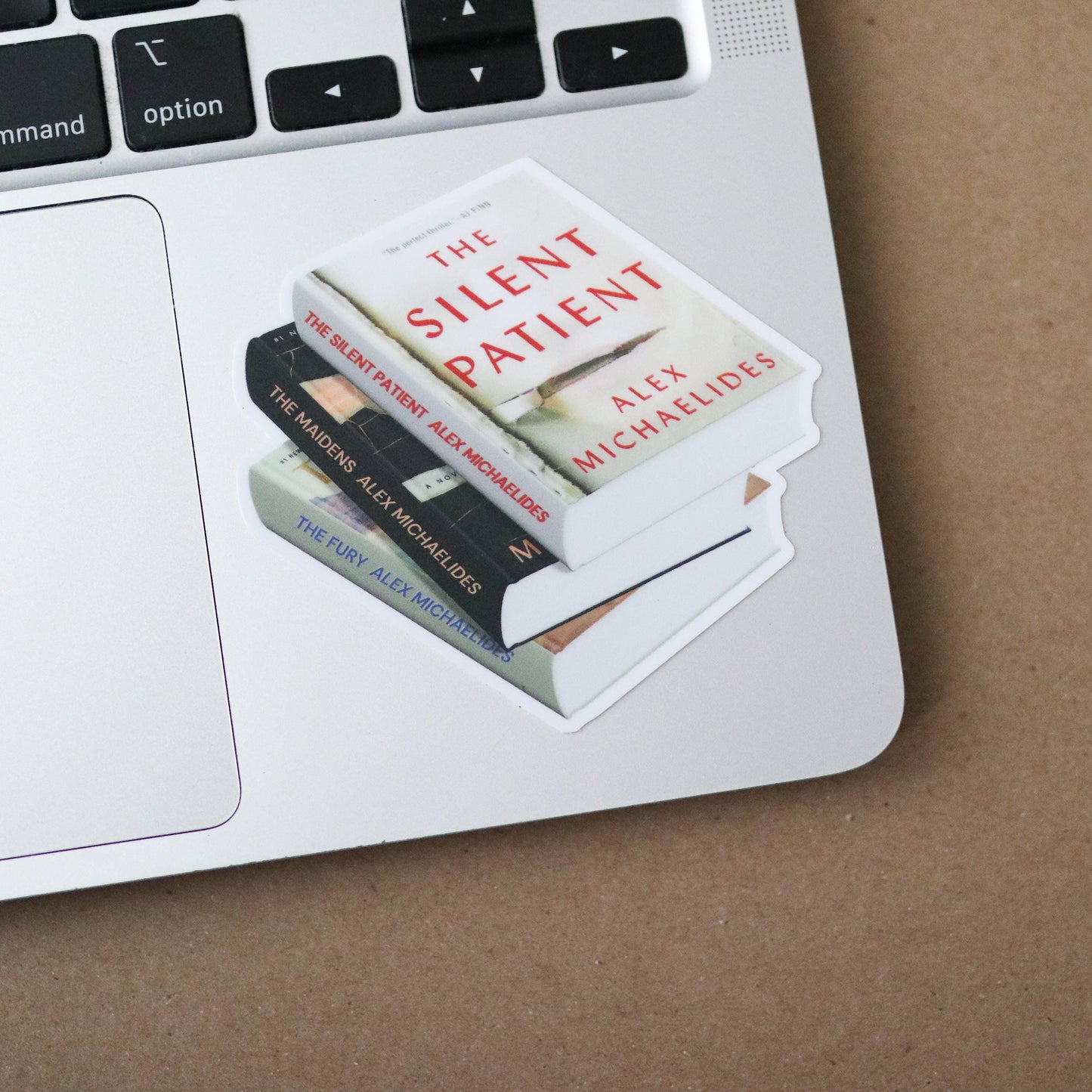 Alex Michaelides Book Stack Sticker