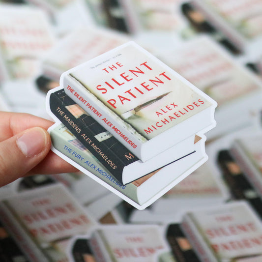 Alex Michaelides Book Stack Sticker