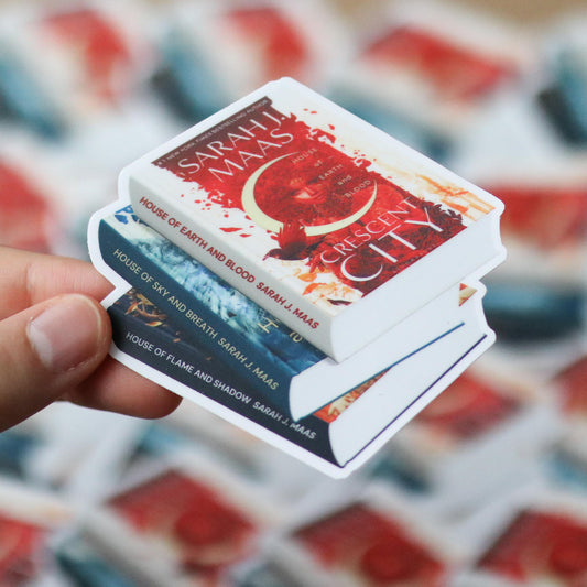 Crescent City Book Stack Sticker