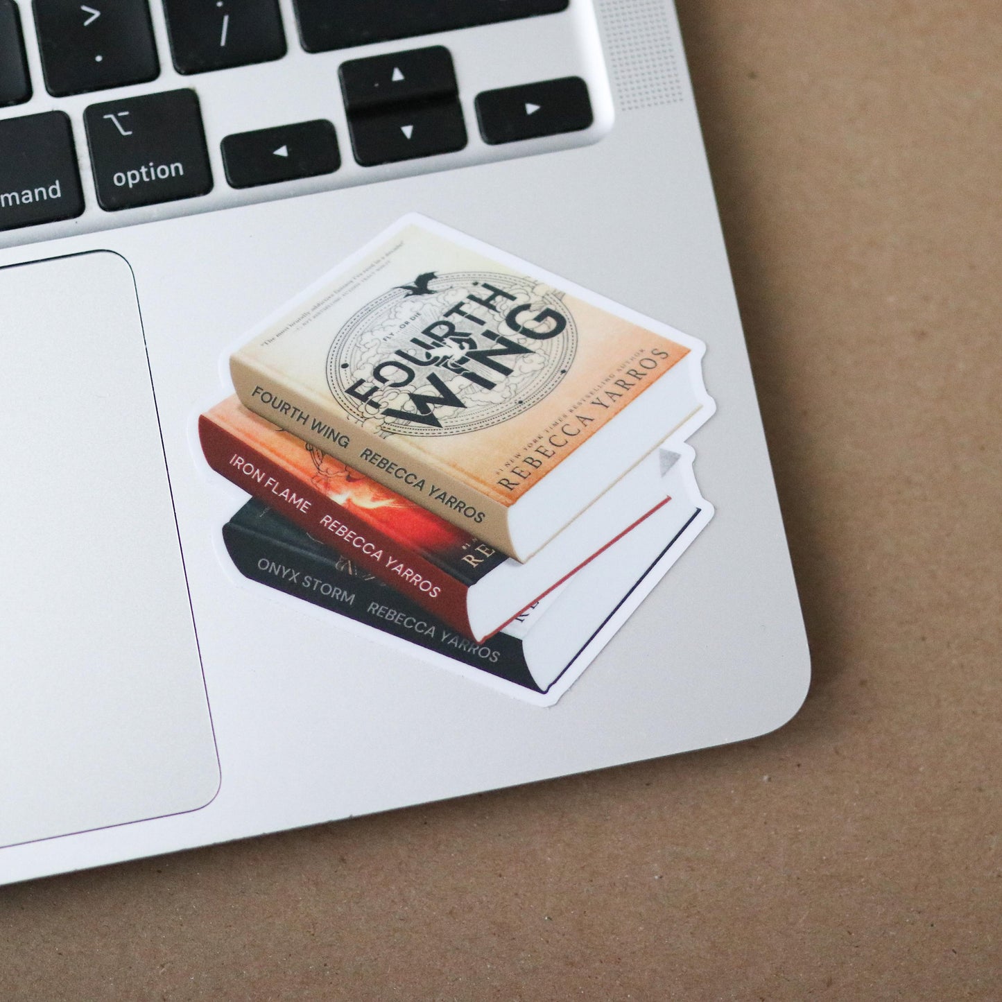 Fourth Wing Book Stack Sticker