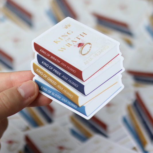 King of Sin Book Stack Sticker