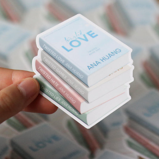 Twisted Love Book Stack Sticker