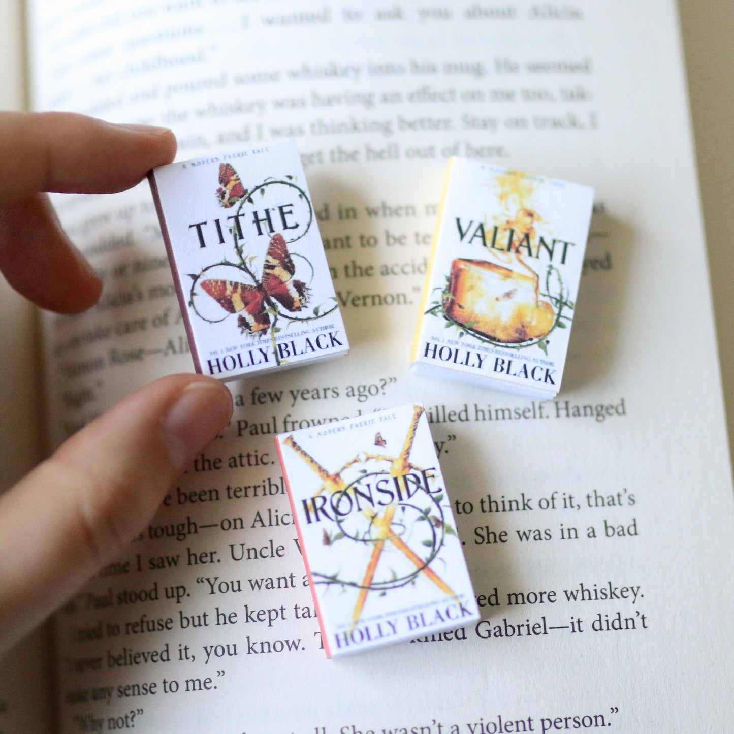 Handmade MINI Modern Faerie Tales Books (set of 3 mini books)