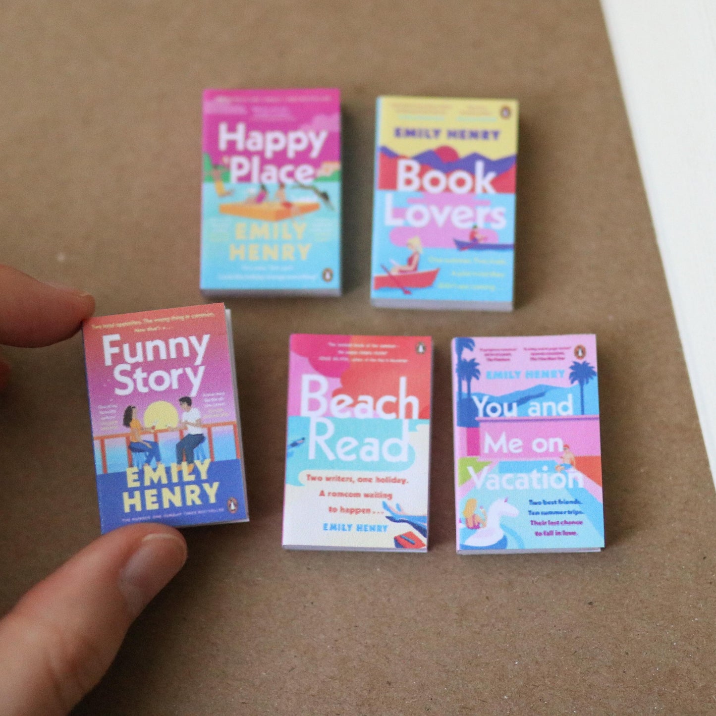 Handmade MINI Special Edition Emily Henry Books (set of 5 mini books)