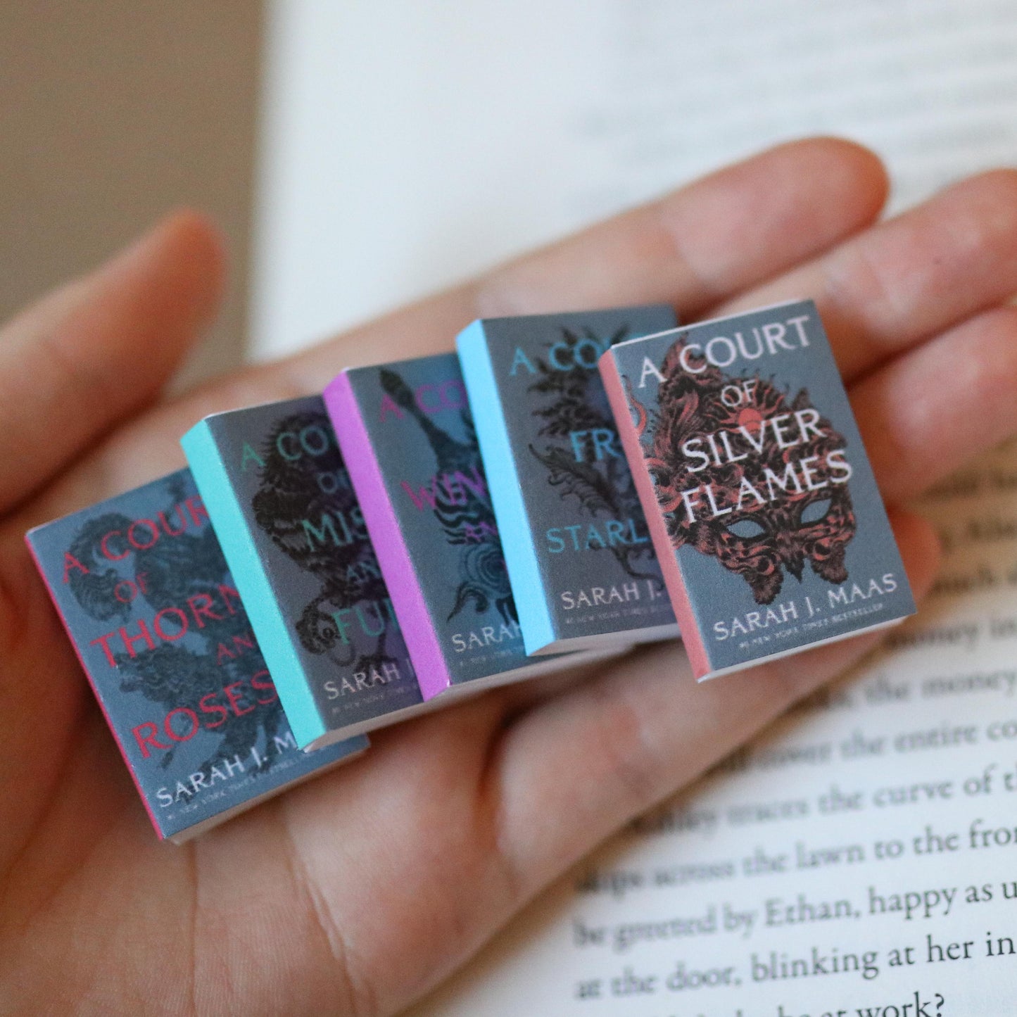 Handmade MINI Special edition Sarah J Maas Books (set of 5 mini books)