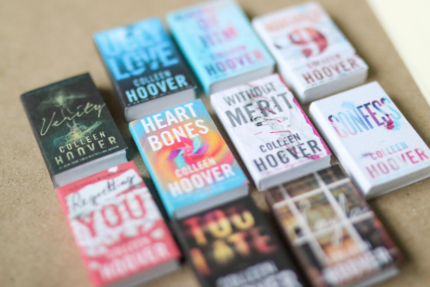 Handmade MINI Colleen Hoover Books (set of 10 mini books)