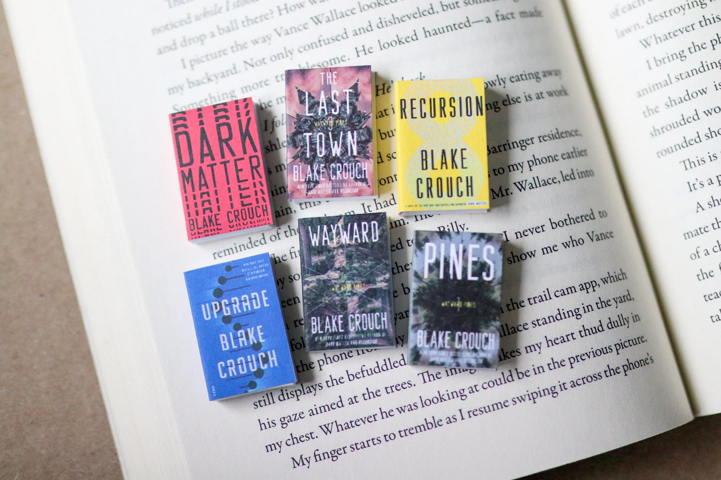 Handmade MINI Blake Crouch Books (set of 6 mini books)