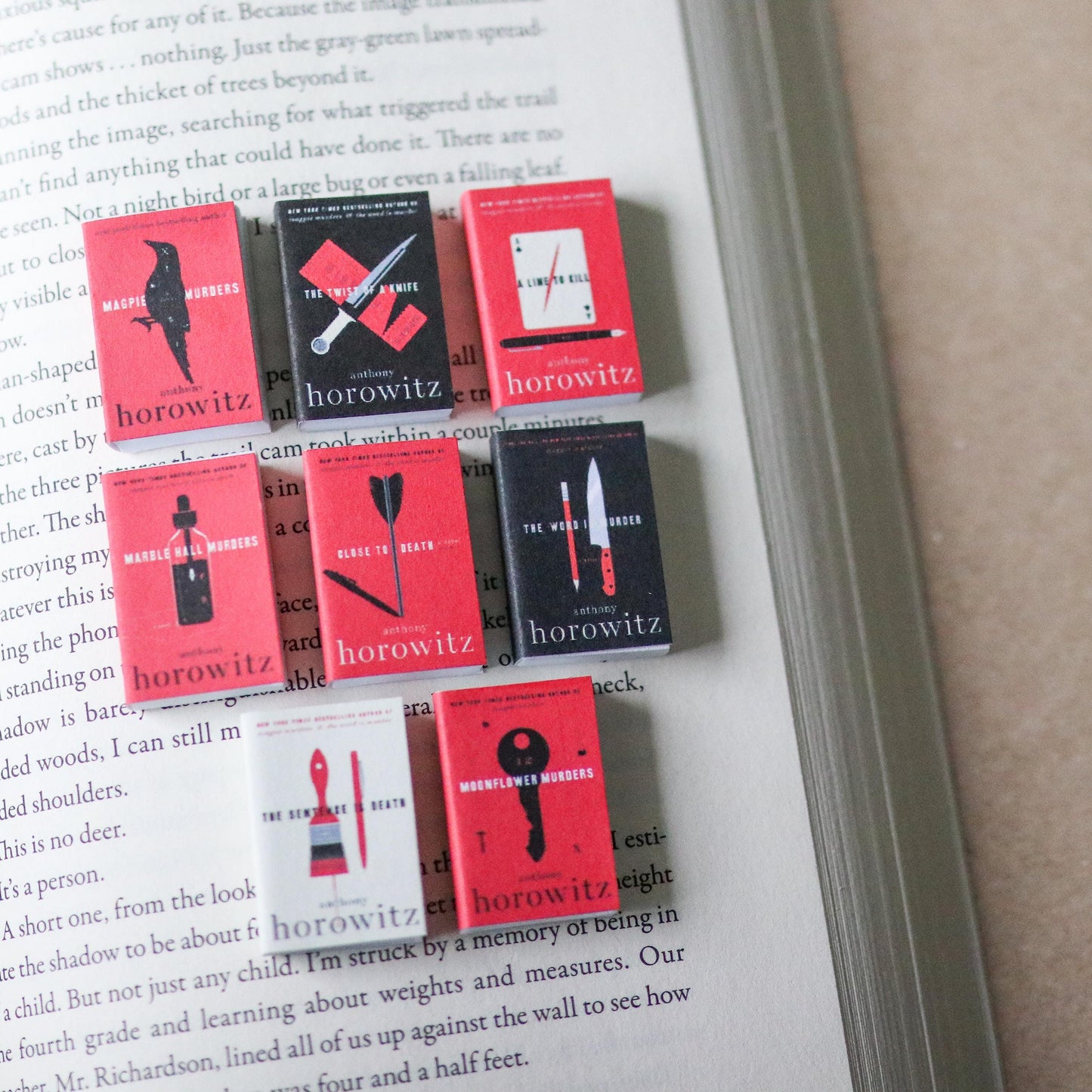 Handmade MINI Anthony Horowitz Books (set of 8 mini books)
