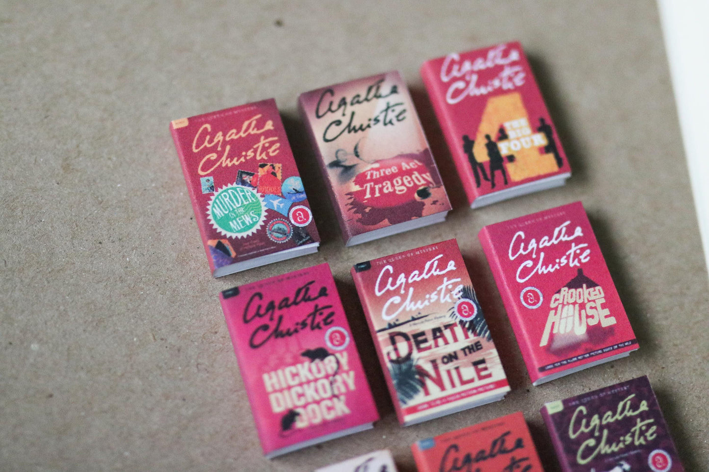 Handmade MINI Agatha Christie Books (set of 9 mini books)