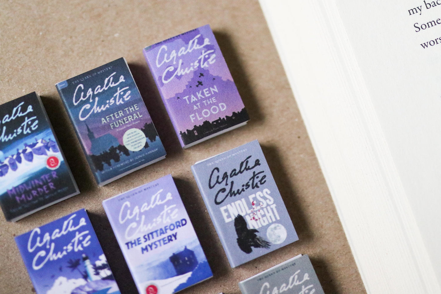 Handmade MINI Agatha Christie Books (set of 9 mini books)