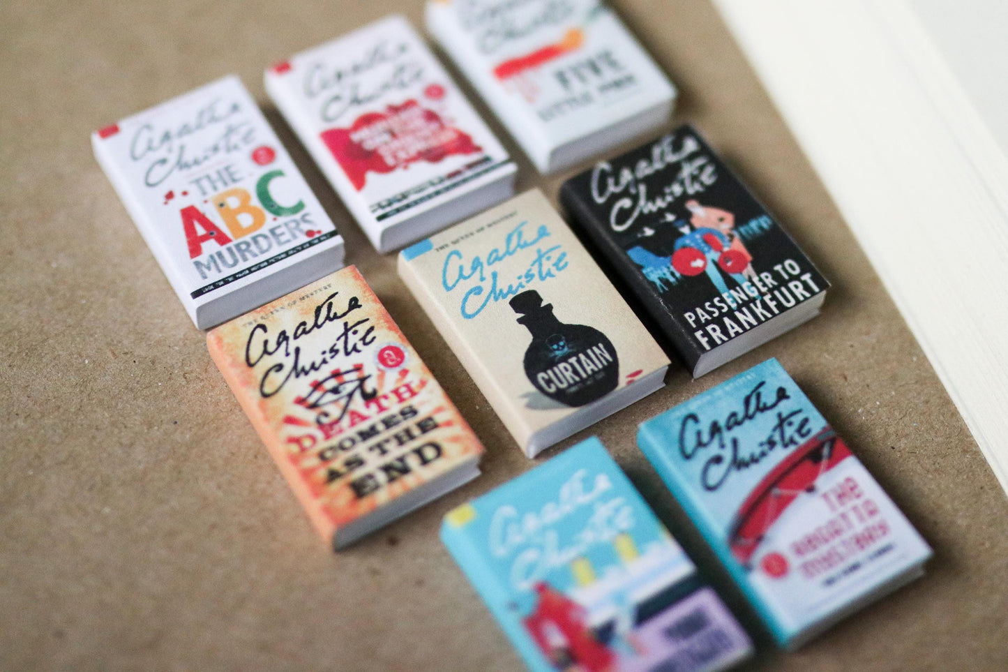 Handmade MINI Agatha Christie Books (set of 8 mini books)