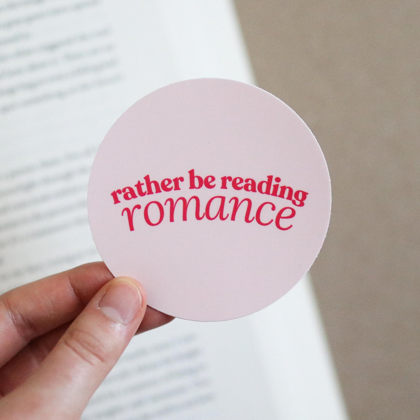Rather be Reading Romance Sticker