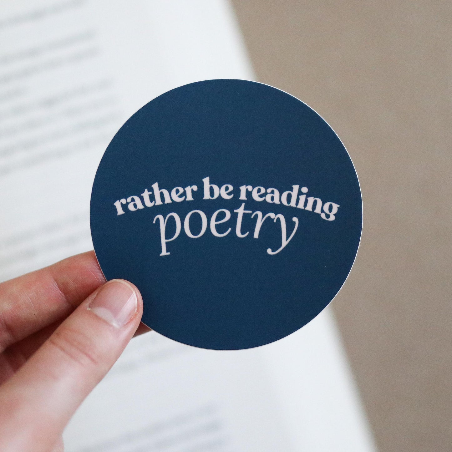Rather be Reading Poetry Sticker