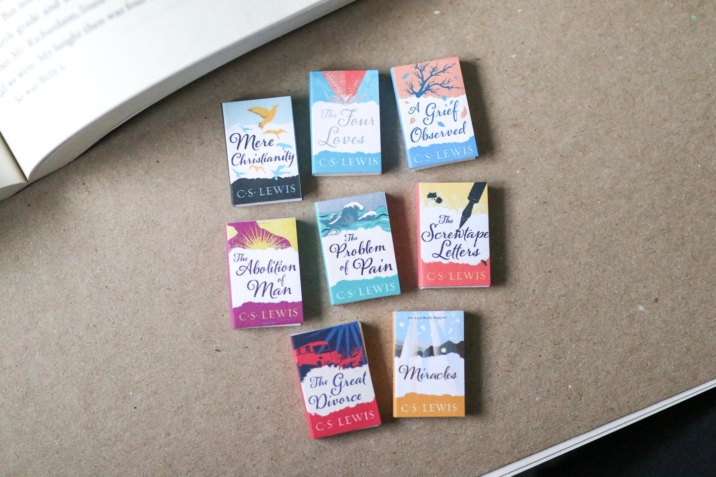 Handmade MINI C.S. Lewis Books (set of 8 mini books)
