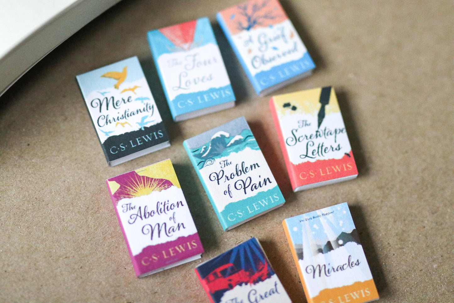 Handmade MINI C.S. Lewis Books (set of 8 mini books)