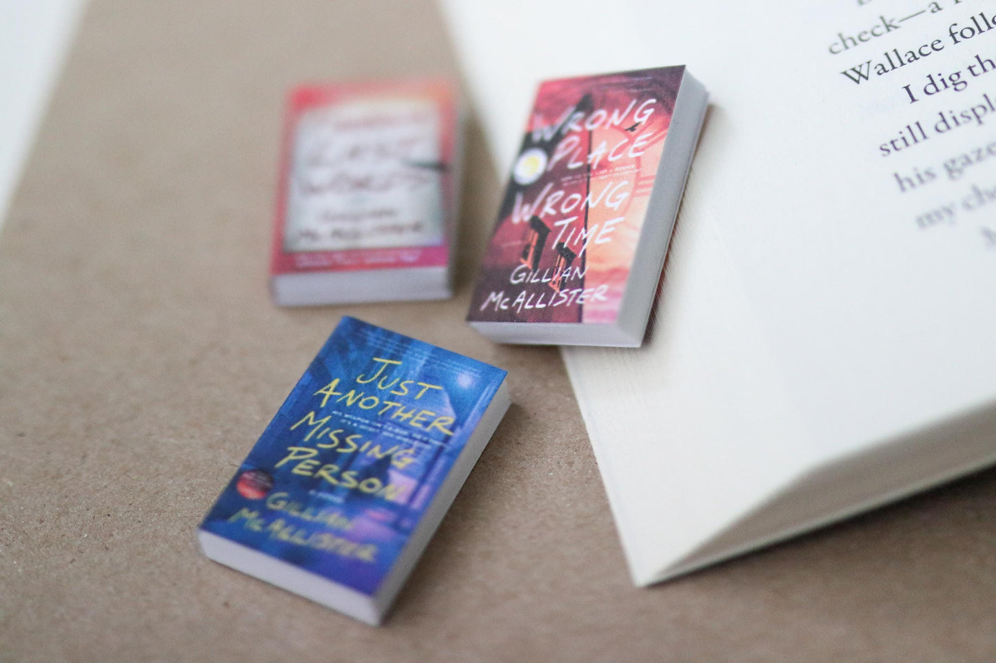 Handmade MINI Gillian McAllister Books (set of 3 mini books)