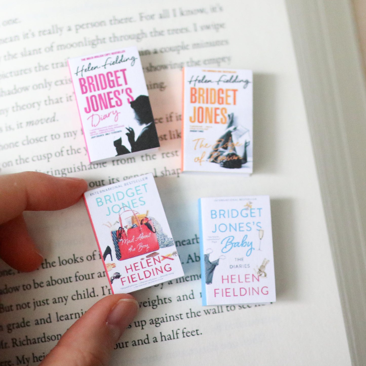 Handmade MINI Bridget Jones Books (set of 4 mini books)